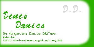 denes danics business card